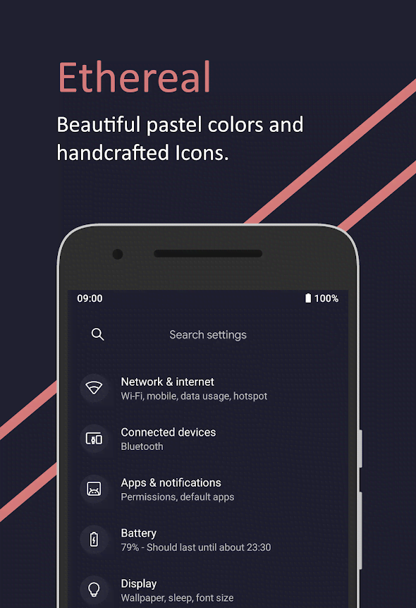 Ethereal for Substratum • Pie, Oreo, Nougat screenshot 1