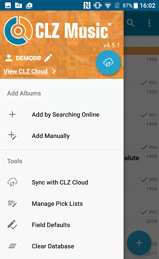 CLZ Music - Music Database Screenshot 1