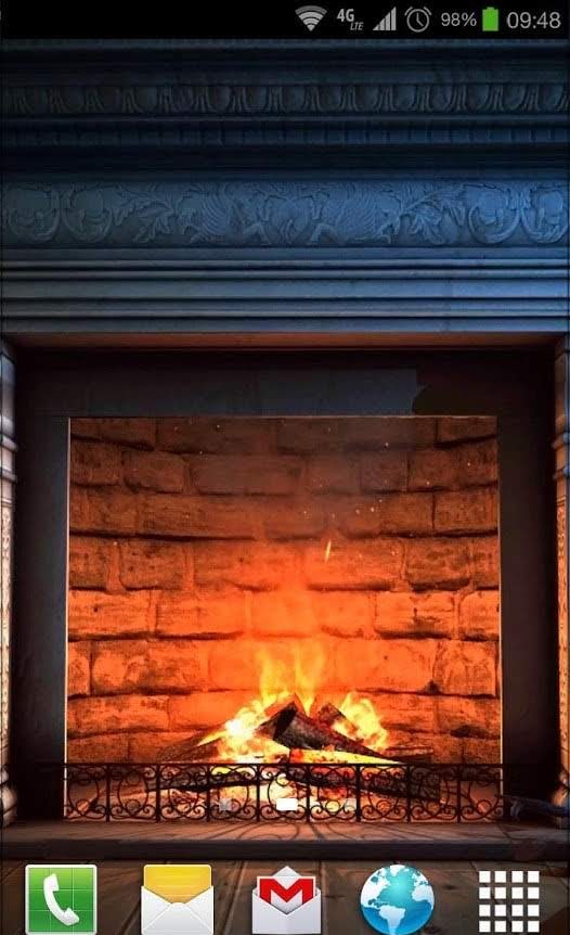 Fireplace 3D Pro lwp screenshot 1