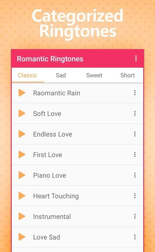 Romantic Ringtones screenshot 1
