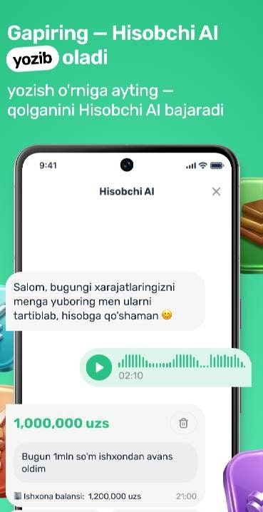Hisobchi AI - Kirim va chiqim screenshot 2