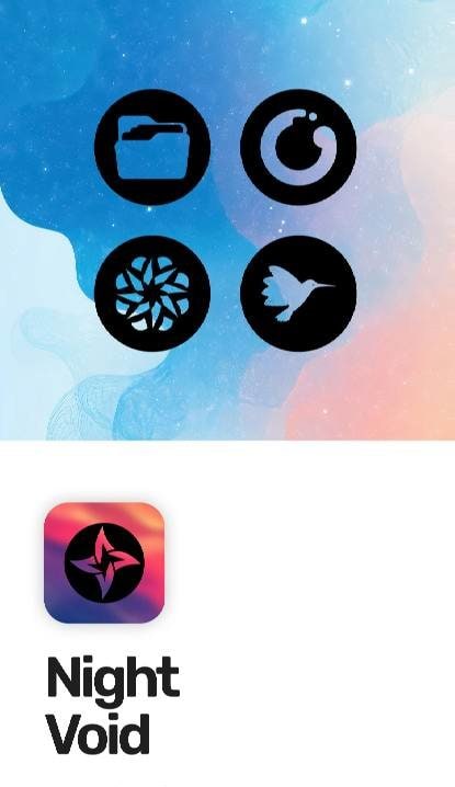Night Void Icon Pack screenshot 1