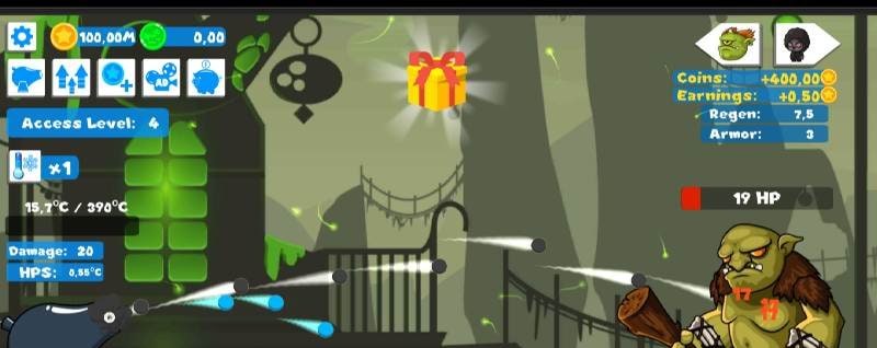 Idle Cannon Quest: Tap Clicker battle scene
