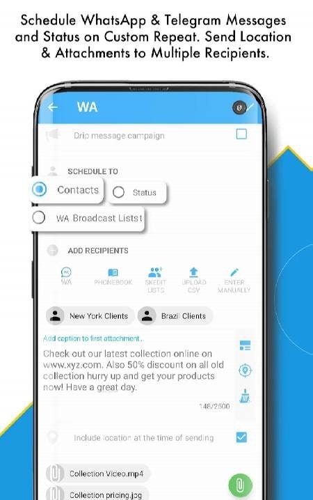 SKEDit: Plan WhatsApp Telegram screenshot 2