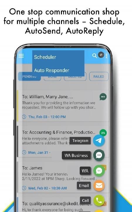 SKEDit: Plan WhatsApp Telegram screenshot 1