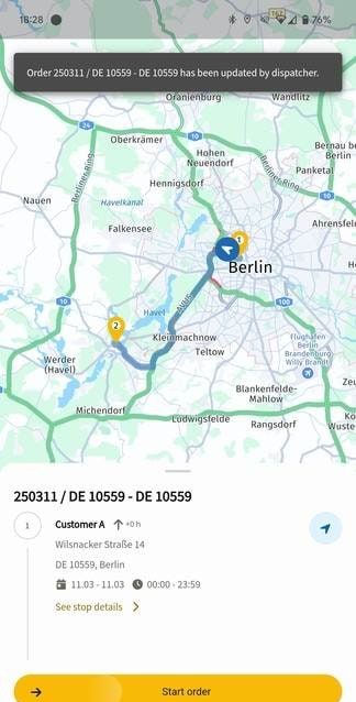 IMPARGO DriverApp Screenshot 1