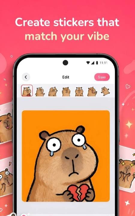Kibori: Stickers Keyboard screenshot 2