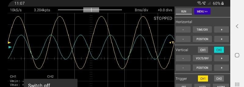 Scoppy - Oscilloscope signal display