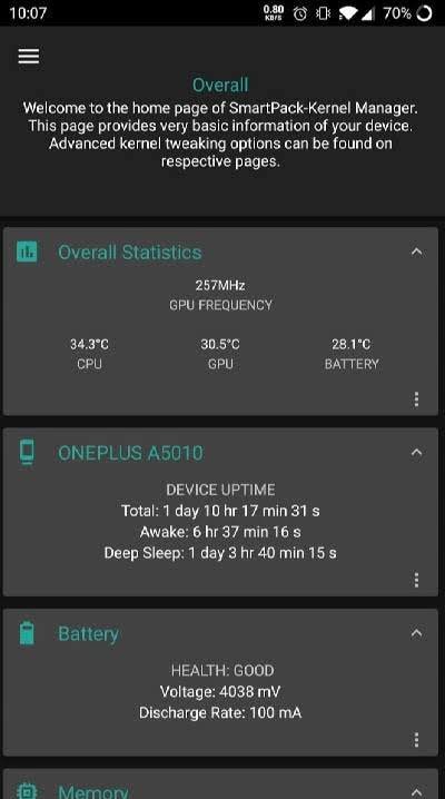 SmartPack Kernel Manager screenshot 1