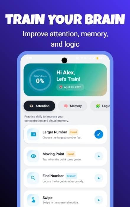 Brain Focus Training Pro screenshot 1