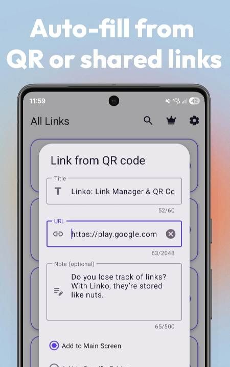 Linko: Link Manager & QR Codes - Screenshot 2