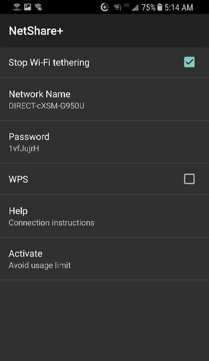NetShare+ Wifi Tether screenshot 1