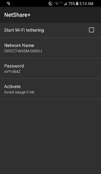 NetShare+ Wifi Tether screenshot 2