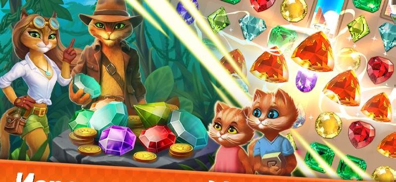 Indy Cat 2: Match 3 Game Screenshot 1