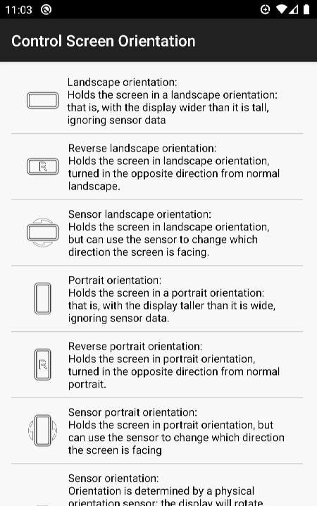 Screen Rotation Control Screenshot 2