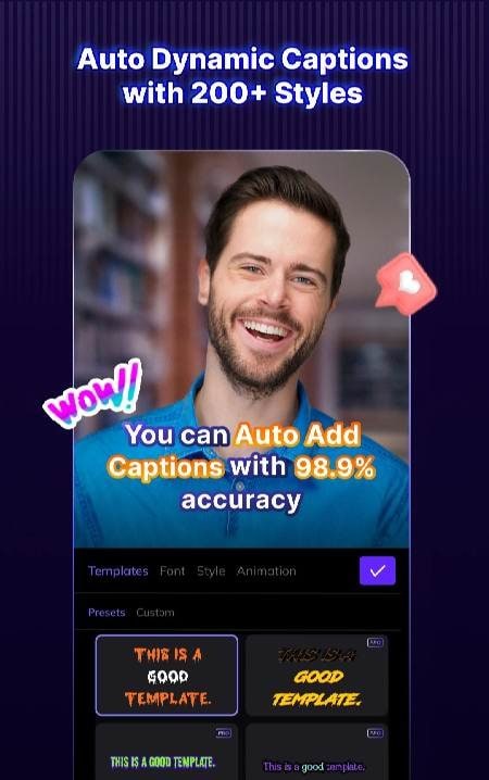 Blink Captions by Vozo AI screenshot 2