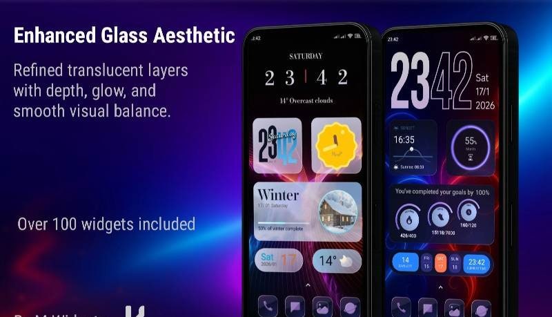 M Widgets HyperOS Glass KWGT Screenshot 2