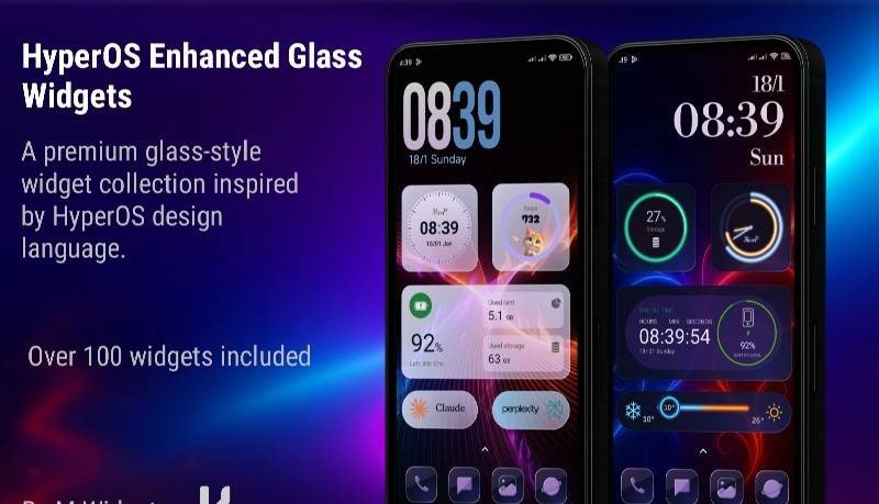 M Widgets HyperOS Glass KWGT Screenshot 1