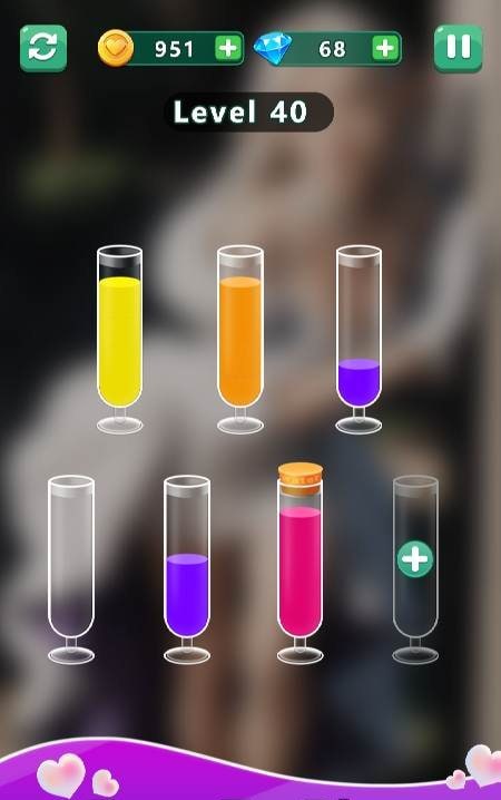 Water Sort: Romance Girl gameplay screenshot 3