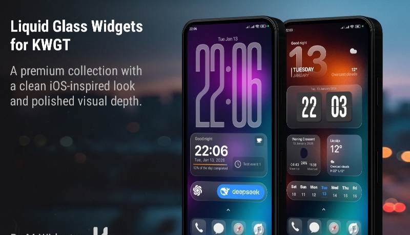 M Widgets - Liquid Glass KWGT screenshot 1