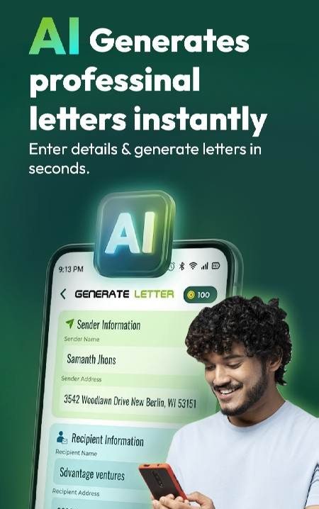 AI Letter Writing Templates Screenshot 2