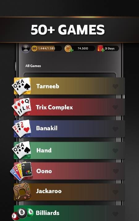 Jawaker Hand, Tarneeb & Trix Screenshot 1