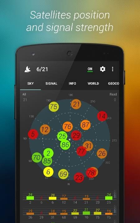 GPS Status interface preview