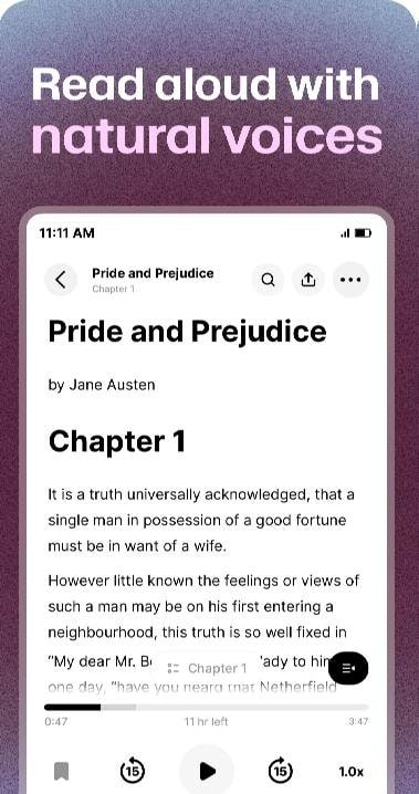 ElevenReader - Voice Reader screenshot 1