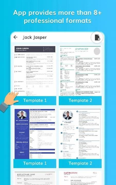 CV: Professional Resume Maker - Screenshot 2