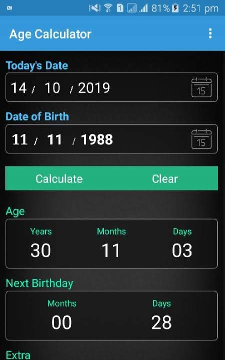 Age Calculator screenshot 1