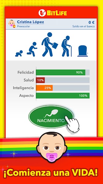 First screenshot of Bitlife Español