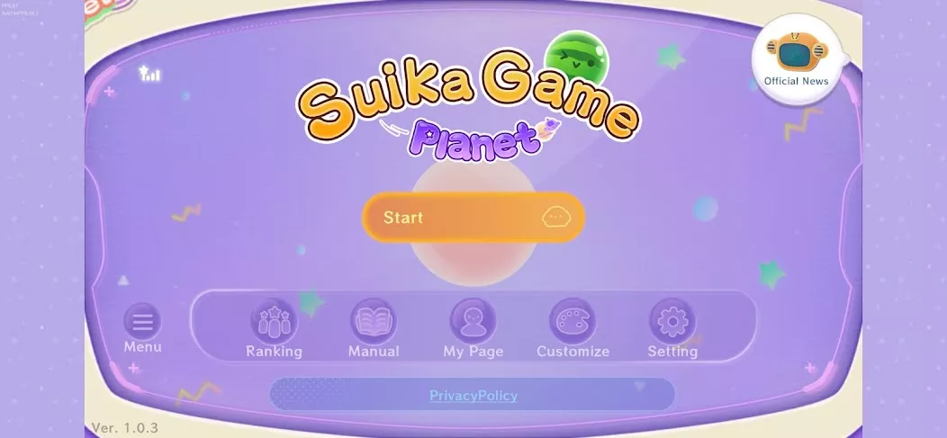 Suika Game Planet gameplay screenshot 2