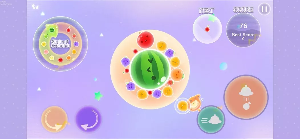 Suika Game Planet gameplay screenshot 3