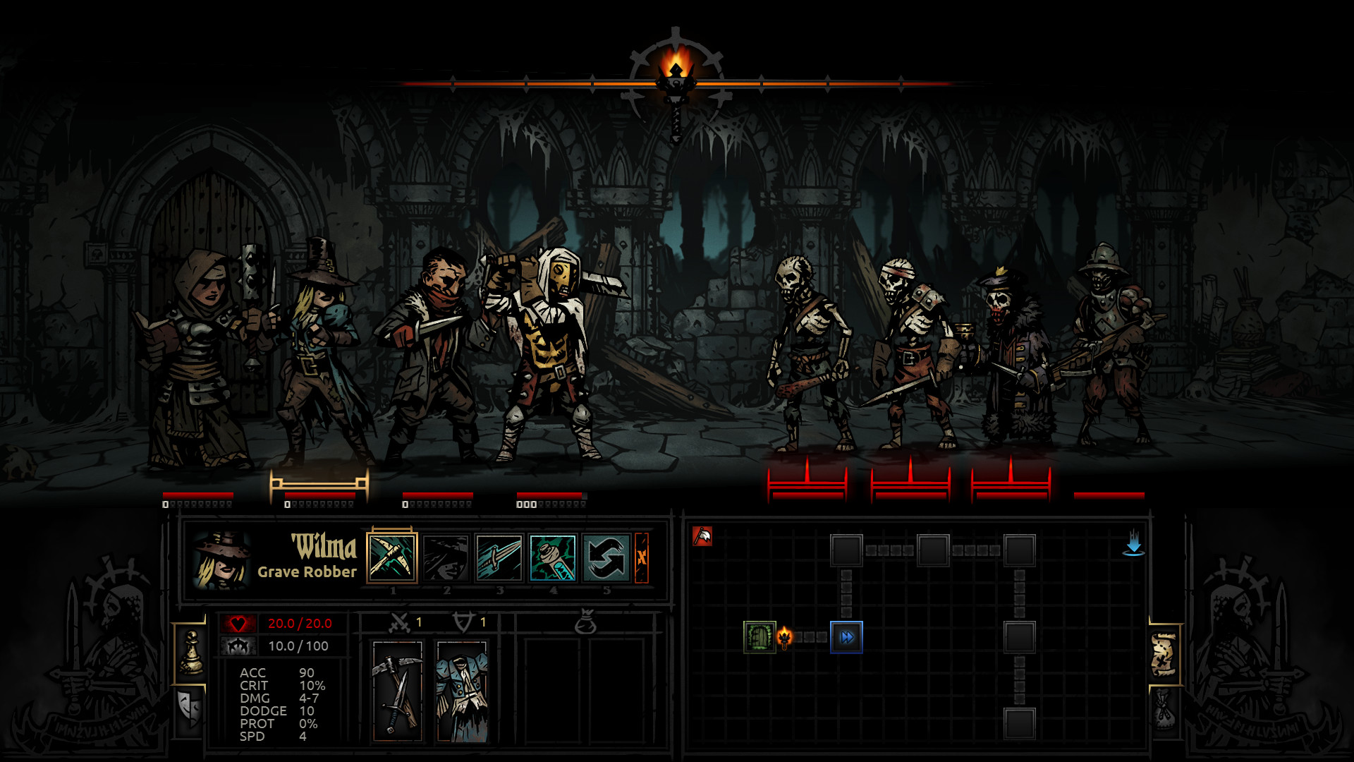 Darkest Dungeon gameplay screenshot 2