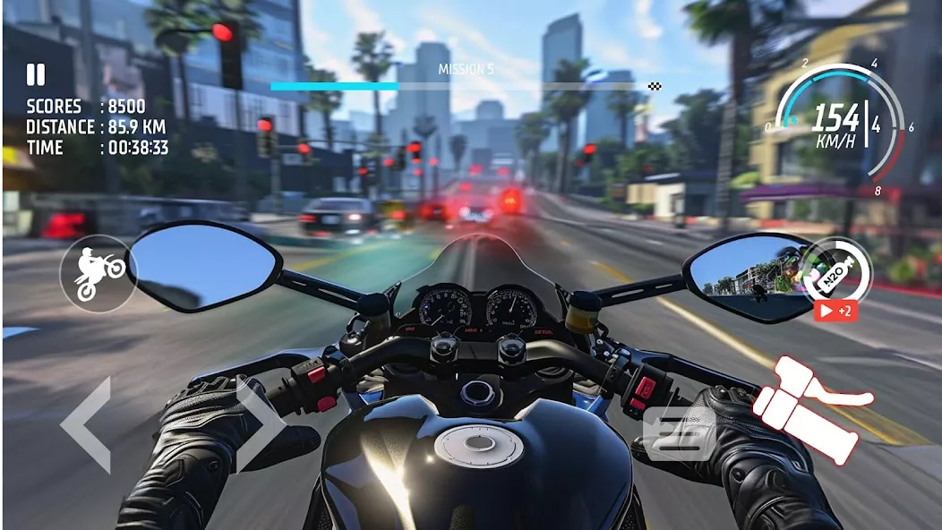 Traffic Bike: Driving City 3D gameplay screenshot 1