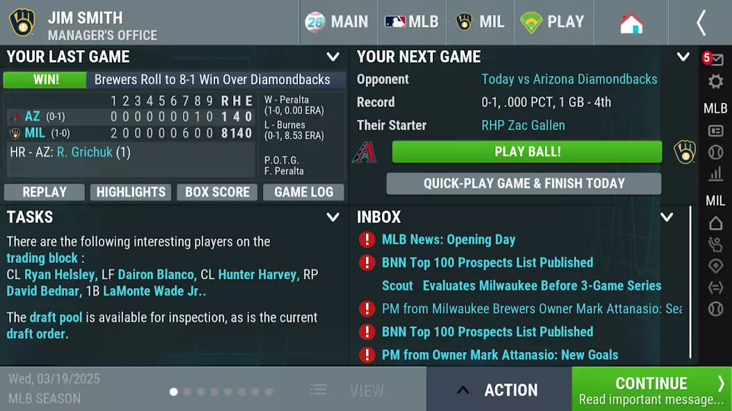 OOTP Baseball 26 Go! gameplay screenshot 4