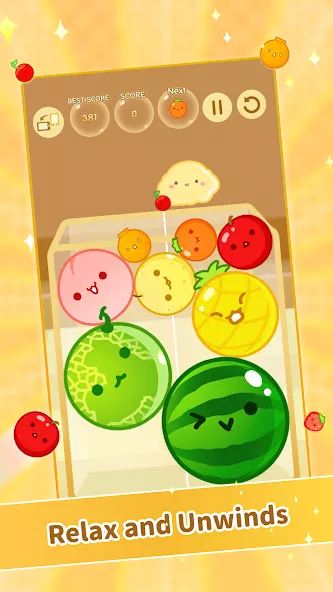 Suika Game gameplay screenshot 2