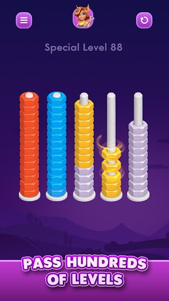 Nut Sort: Color Sorting Game Screenshot 2