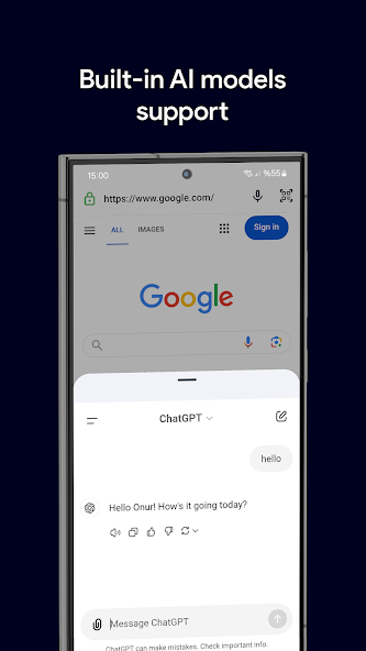 AI-powered Neptune Browser screenshot 1