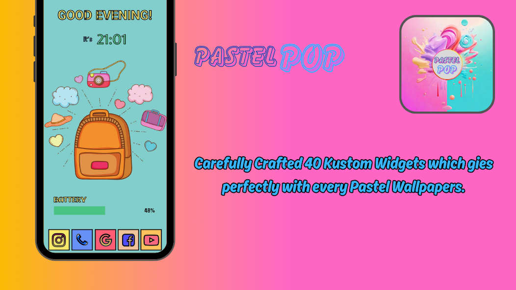 Pastel POP KWGT screenshot 2
