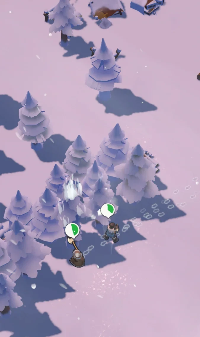 Resource gathering scene in Whiteout Survival