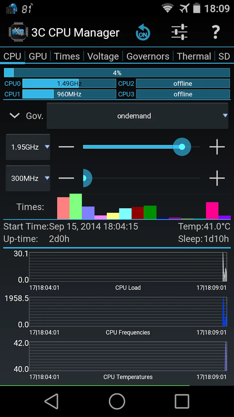 3C CPU Manager screenshot 1