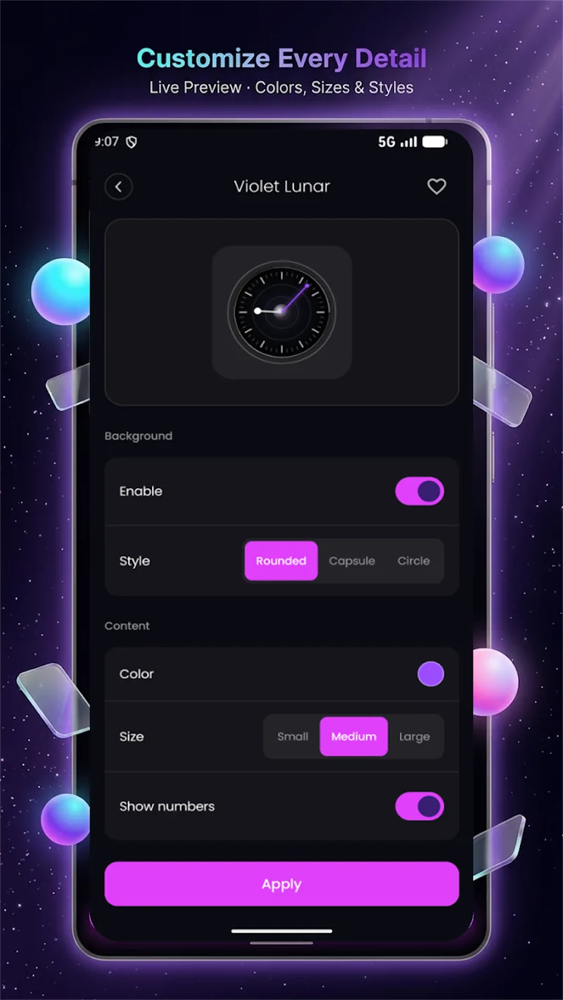 Crystal Glass Widget Pro screenshot 3