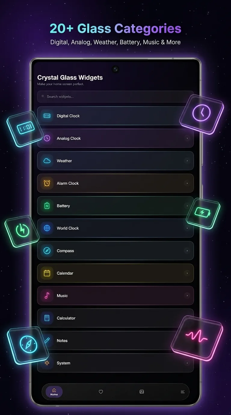 Crystal Glass Widget Pro screenshot 1
