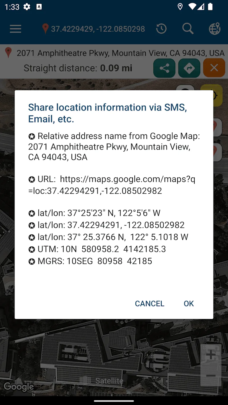 Map coordinate screenshot 3