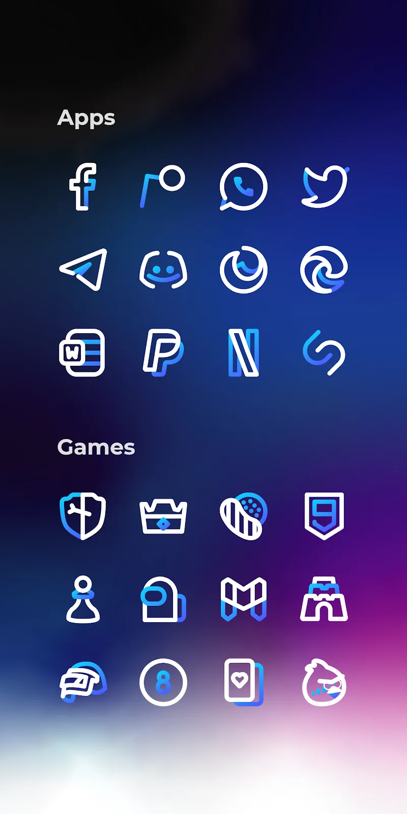 Aline Blue AMOLED contrast wallpaper preview