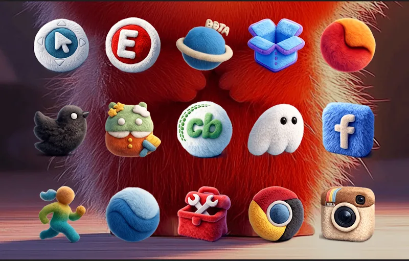 Fluffy 3D - Icon Pack screenshot 1