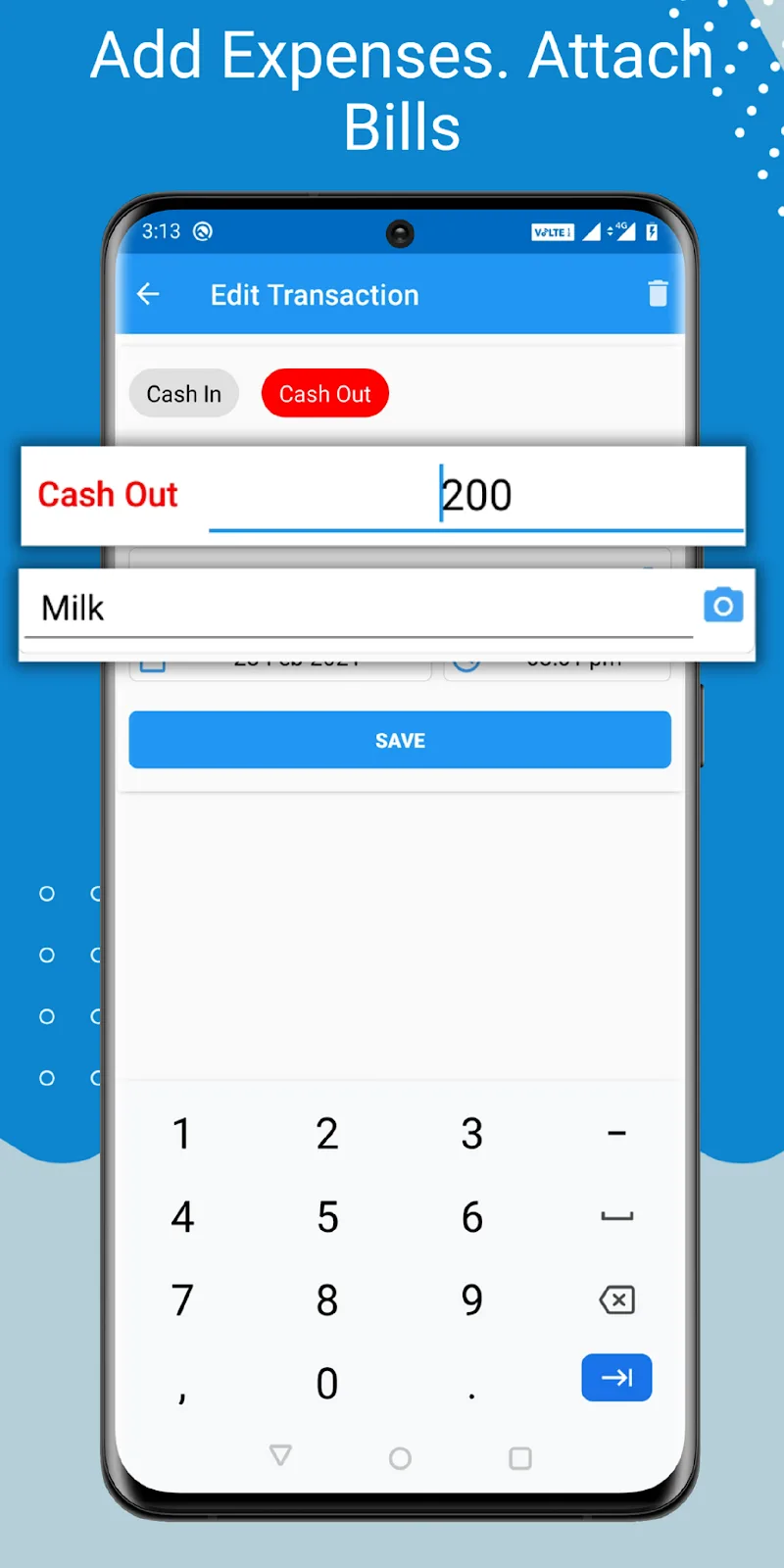 Cash Book interface preview 2