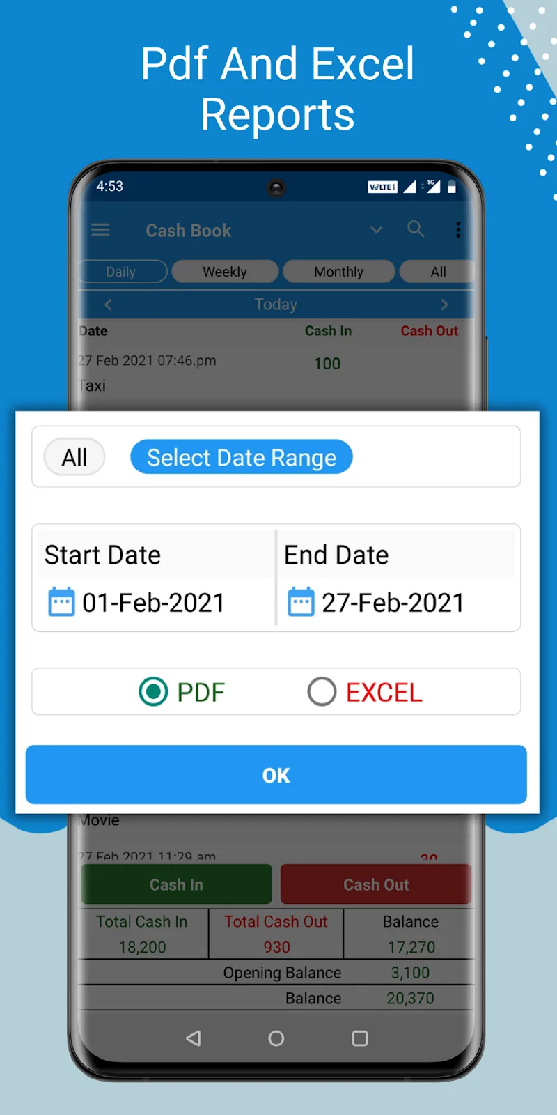 Cash Book interface preview 4