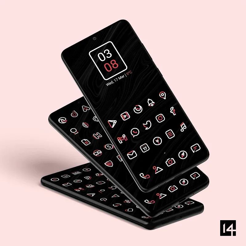 Aline Red Icon Pack screenshot 1